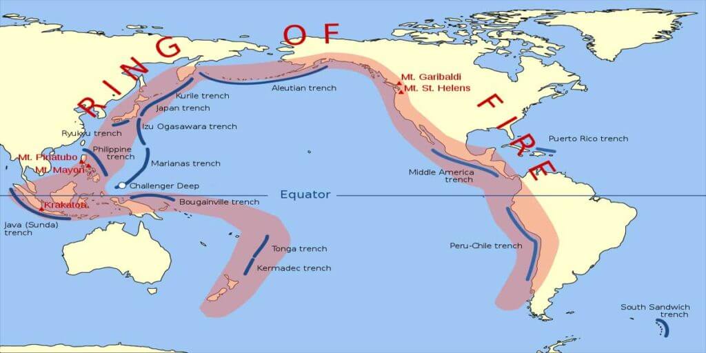 Geothermal energy can be easily found and made use of along the "Ring of Fire" area