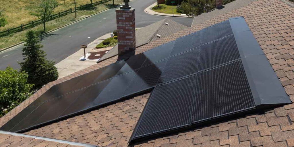 Composite Roof WIth Solar Panels 
