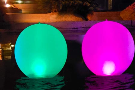 Esuper Floating Pool Lights-Inflatable LED Solar Glow Globe