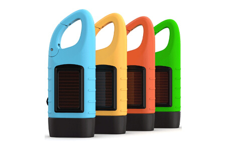 Rechargeable Flashlights (4-Pack) with Emergency Solar Power & Hand Crank