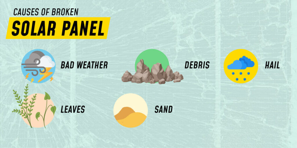 causes of solar panel broken