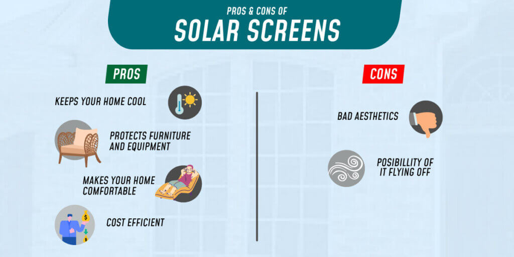 Pros and Crons of solar window screens