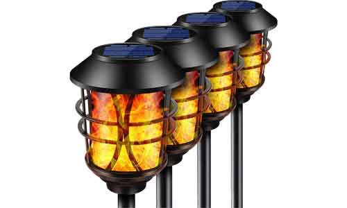 Tomcare metal flickering solar lights