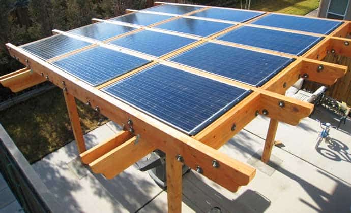 how to build a solar panel patio cover
