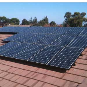 solar installation on roof
